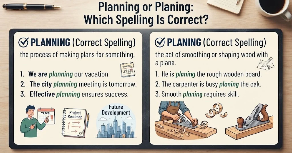 Planning or Planing: Which Spelling Is Correct?