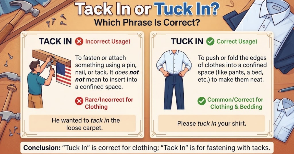 Tack In or Tuck In: Which Phrase Is Correct?