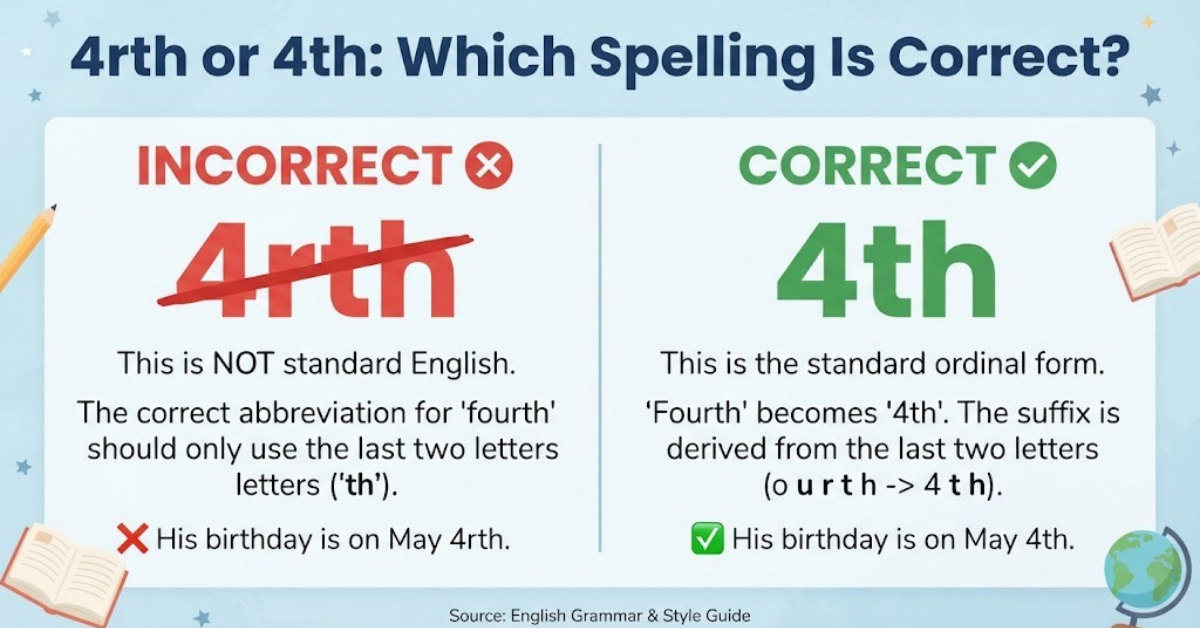 4rth or 4th: Which Spelling Is Correct?